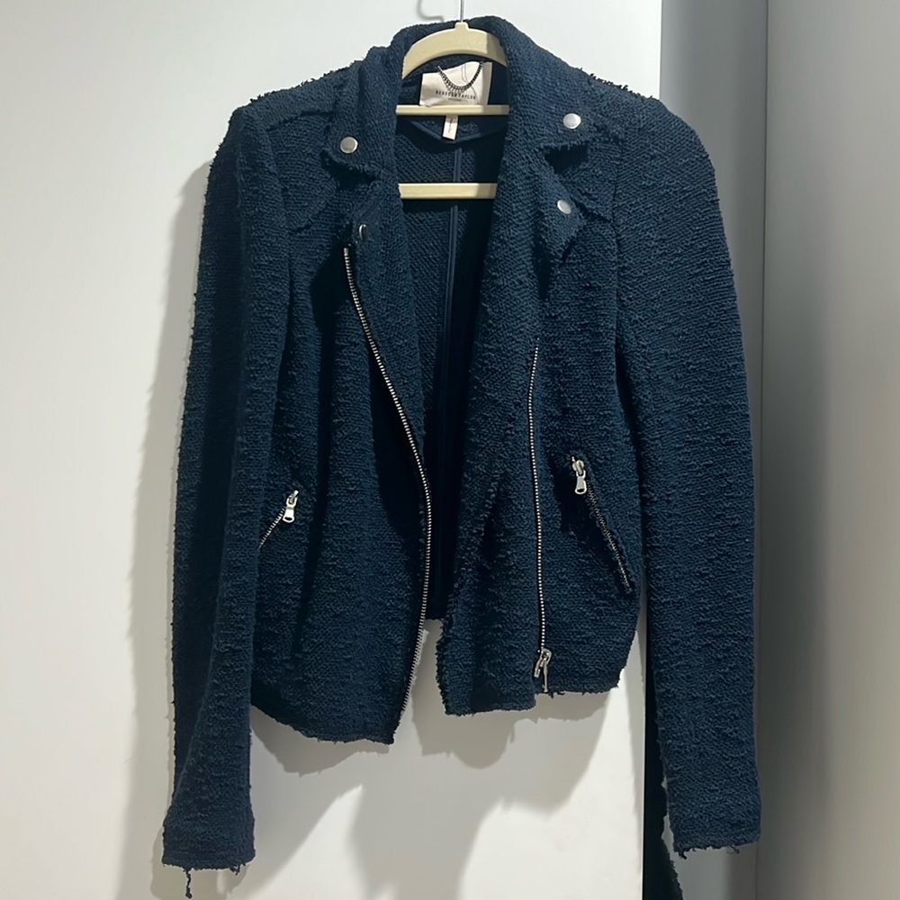 Rebecca Taylor Knit Moto Jacket Size 2